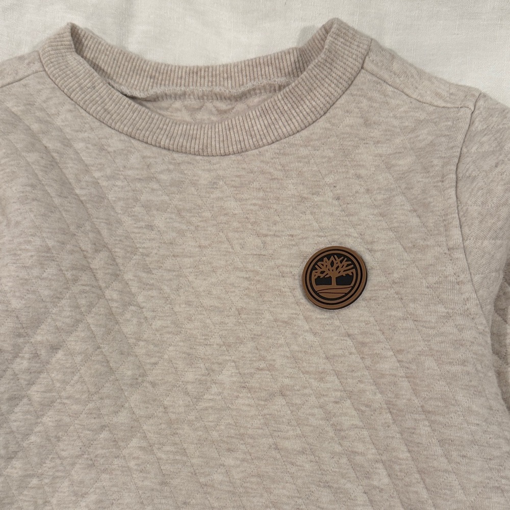 Timberland 4T Oatmeal Colored Quilted Pullover
